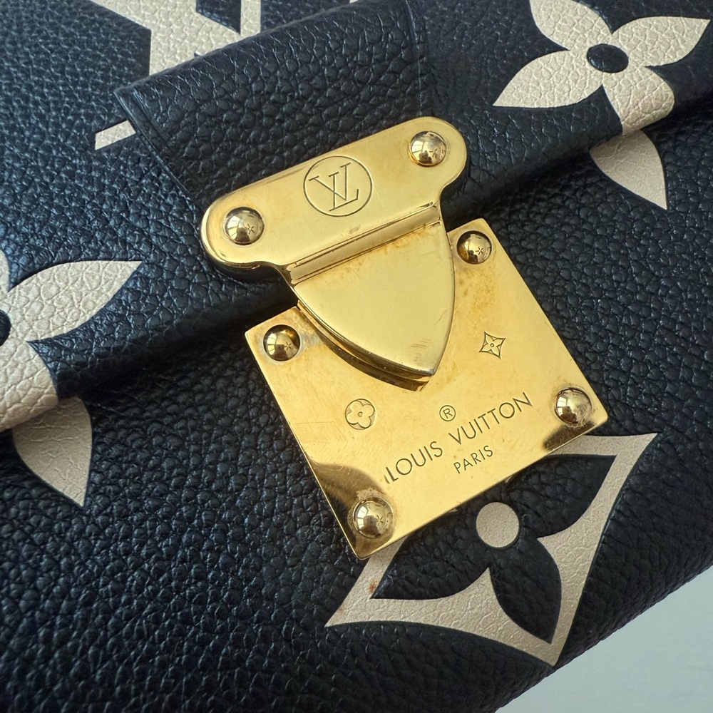 Louis Vuitton Black and Gold Monogram Shoulder Bag - Picture 2 of 12
